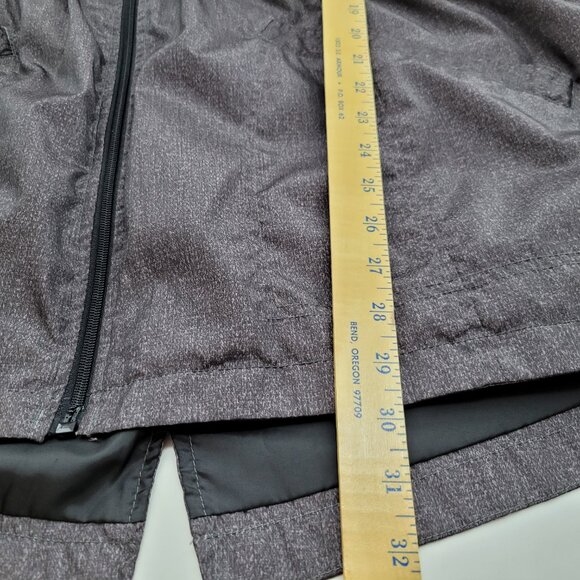 Packable Jacket Womens Plus 1x Gray "Parka In A Pocket" Hooded Zip Intl Details - Picture 10 of 15